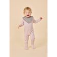 COPENHAGEN COLORS Soft Pink Stripe Striped Full Body W. Back Opening on Sale