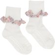 Gobabygo Off White   Michelle Pink Non-slip Strømper Bambus   Liberty on Sale