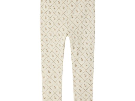 Lil Atelier Turtledove Vintage Flower Gago Kye Slim Leggings Discount