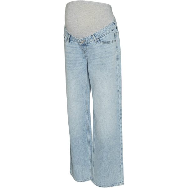 Vero Moda Maternity Light Blue Denim Tessa Wide Jeans Noos For Sale