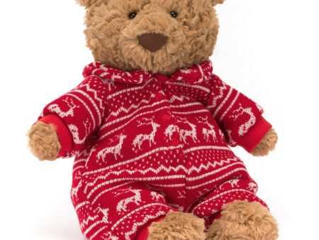 Jellycat Bartholomew Bjørn Vinterpyjamas 26 cm Supply