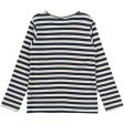 THE NEW Siblings Mood Indigo Striped Fro Uni Rib Bluse Hot on Sale