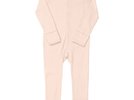 COPENHAGEN COLORS Soft Pink Rib Jersey Heldrakt on Sale