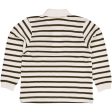 COPENHAGEN COLORS Forrest Green Cream Stripe Striped Pique Polo W. Ls Cheap