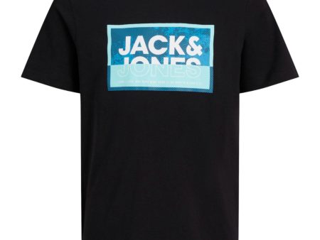 Jack & Jones Junior Black Cologan T-Shirt Crew Neck Hot on Sale