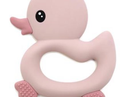 Magni Teether with duck and with tactile pattern, pink Discount