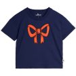 Mini Rodini Blue Bow Application T-Shirt Discount