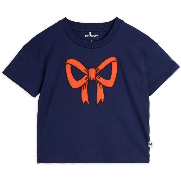 Mini Rodini Blue Bow Application T-Shirt Discount