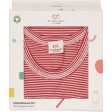 COPENHAGEN COLORS Red Cream Stripe Striped Boy Undertøy Sett For Discount