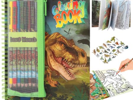 Dino World fargeleggingsbok m fargestifter Online Hot Sale