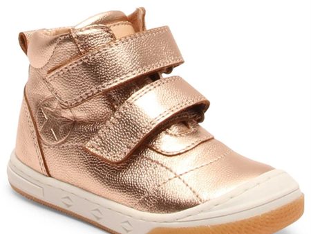 Bisgaard Velcro Sko Juno Rose Gold Online now