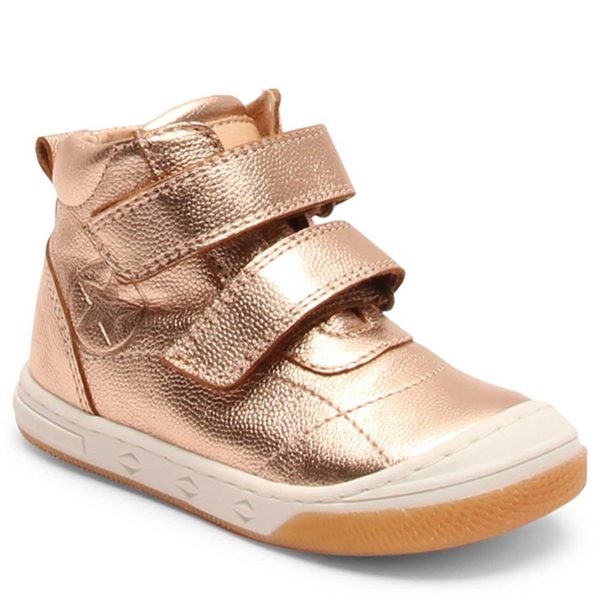 Bisgaard Velcro Sko Juno Rose Gold Online now