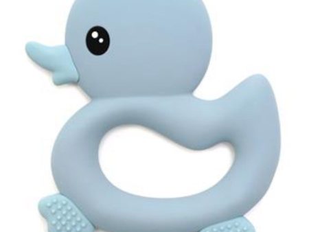 Magni Teether with duck and with tactile pattern, blue Online Sale