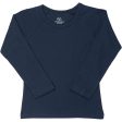 COPENHAGEN COLORS Navy Rib Jersey Classic Longsleeve Bluse Fashion