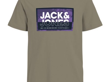 Jack & Jones Junior Silver Sage Cologan T-Shirt Crew Neck on Sale