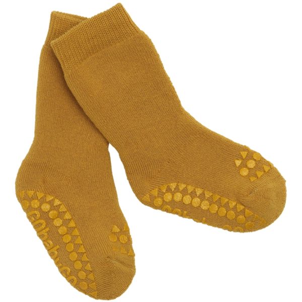 Gobabygo Mustard Non-slip Strømper For Sale