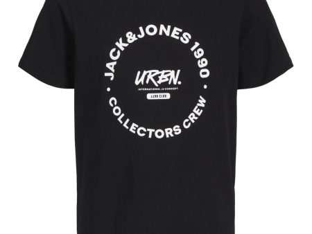 Jack & Jones Junior Black Simon T-Shirt Crew Neck Online Sale