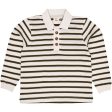 COPENHAGEN COLORS Forrest Green Cream Stripe Striped Pique Polo W. Ls Cheap