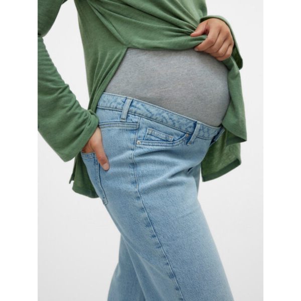 Vero Moda Maternity Light Blue Denim Tessa Wide Jeans Noos For Sale