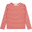 THE NEW Siblings Poppy Red Striped Fro Uni Rib Bluse Online Hot Sale