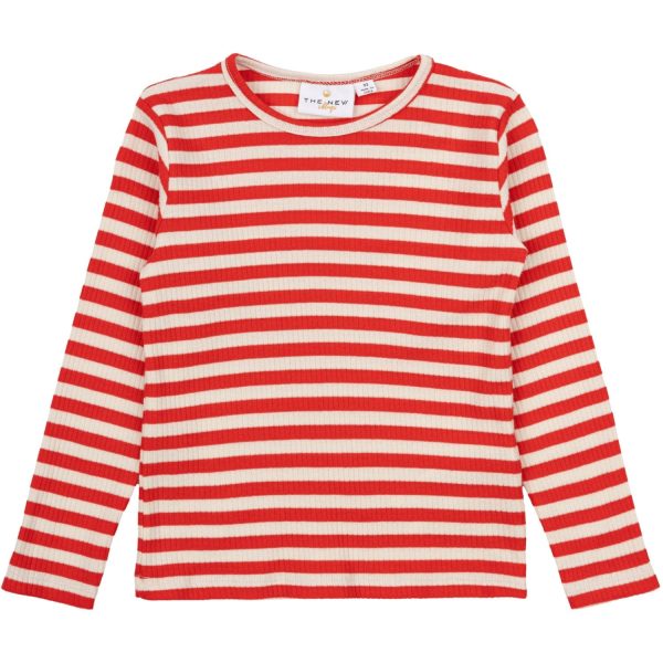 THE NEW Siblings Poppy Red Striped Fro Uni Rib Bluse Online Hot Sale