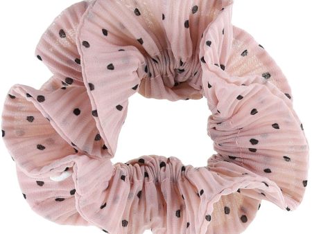 Bow s by Stær Kaisa Scrunchie - Rosa Svarte Prikker Online Sale