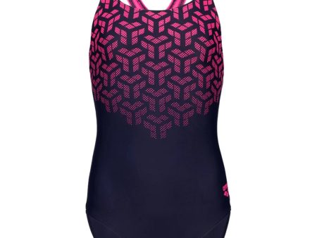 Arena Navy-Shocking Pink Kikko V Badedrakt Swim Pro Back Fashion