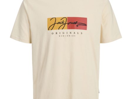 Jack & Jones Junior Antique White Frederiksberg Boxscript T-Shirt Cheap