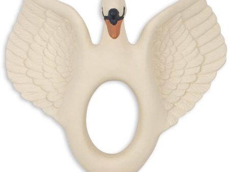 Konges Sløjd Off White Teether Swan For Sale