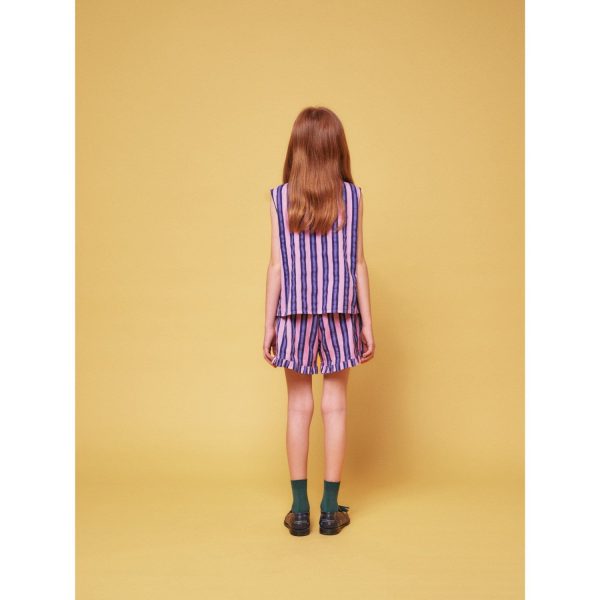 Bobo Choses Pink Stripes All Over Ruffle Shorts Cheap