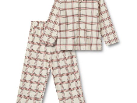 Wheat Eggshell Check Pyjamas Madison For Cheap