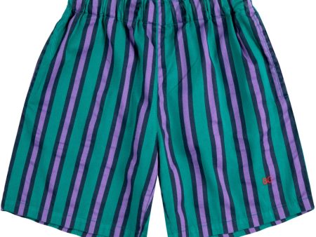 Bobo Choses Dark Green Stripes All Over Bermuda Online