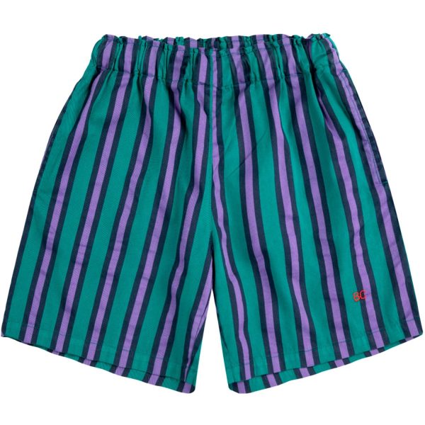 Bobo Choses Dark Green Stripes All Over Bermuda Online