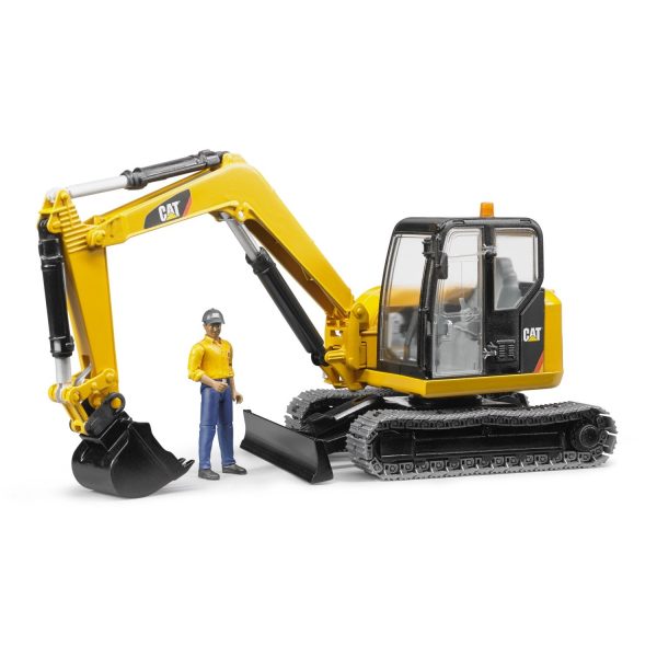 Bruder Cat Mini excavator with worker For Cheap