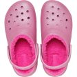 Crocs Pink Tweed Classic Lined Glitter Clog Discount