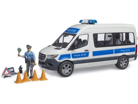 Bruder MB Sprinter Police vehicle with policeman For Discount