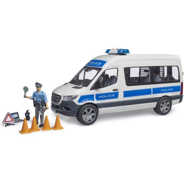 Bruder MB Sprinter Police vehicle with policeman For Discount