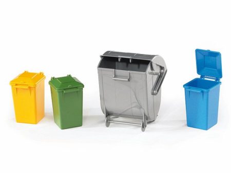 Bruder Accessories: Garbage can set (3 small, 1 large) Online now