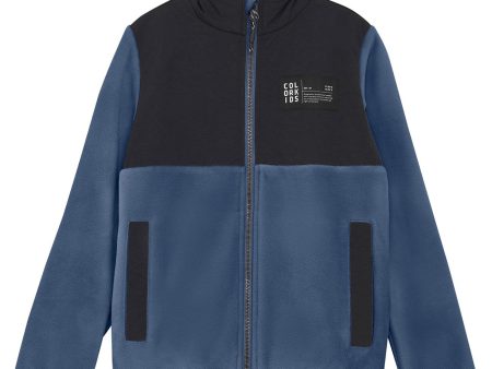 Color Kids Vintage Indigo Fleece Jakke on Sale