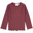 THE NEW Siblings Crushed Berry Krista Rib Bluse Sale