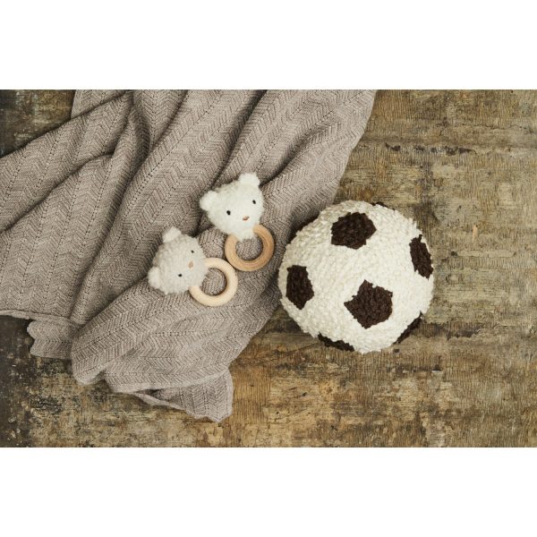 Smallstuff Off White  Brown Strikket Fotball Bouclé Supply