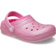 Crocs Pink Tweed Classic Lined Glitter Clog Discount