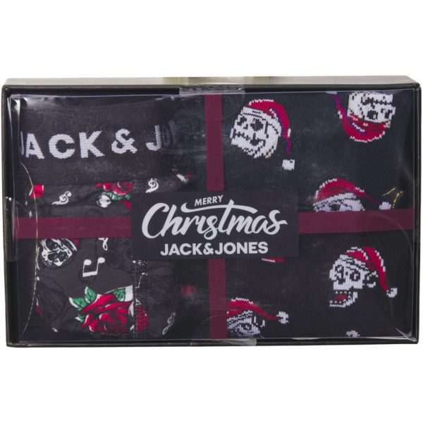 Jack & Jones Junior Black Xmas Skull Gaveeske Cheap