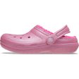 Crocs Pink Tweed Classic Lined Glitter Clog Discount