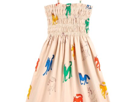 Bobo Choses Beige Wonder Horses All Over Sleevless Strap Dress Sale