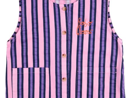 Bobo Choses Pink Stripes All Over Sleevless Shirt Online Hot Sale