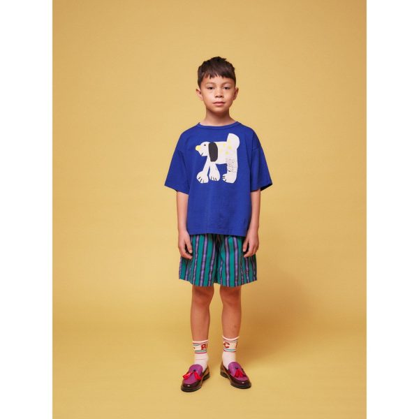 Bobo Choses Dark Green Stripes All Over Bermuda Online