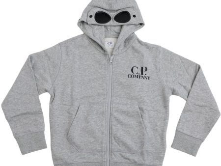 C.P. Company Melange Grey Zip Collegegenser Hood Online Sale